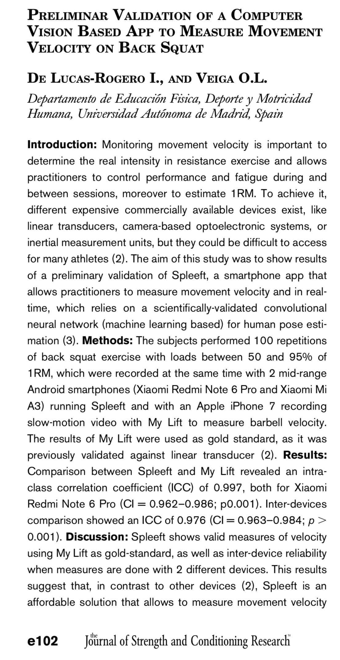 Publications Spleeft App Velocity Based Training VBT