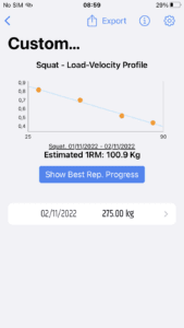 Automatic Load-Velocity Profile and 1RM Estimation with Spleeft