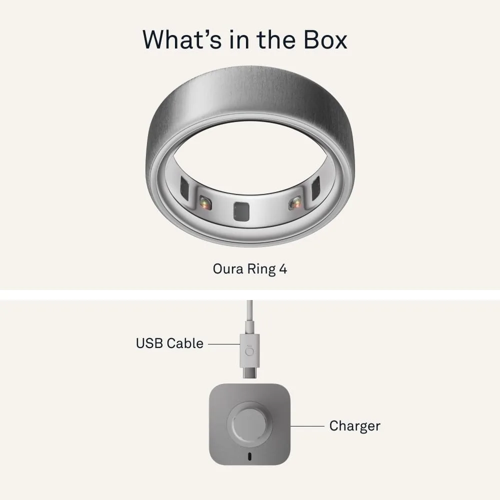 2025 年最佳健身追踪器:积极生活方式的首选 6 OURA Ring 4 Anillo Inteligente - Stealth - Talla 7 _ Averigua tu Talla con el Kit de Tallaje Ring 4 _ Monitoriza el sueño, la FC, el estrés y más - hasta 8 días de autonomía _ Amazon.es_ Salud y cuidado individual