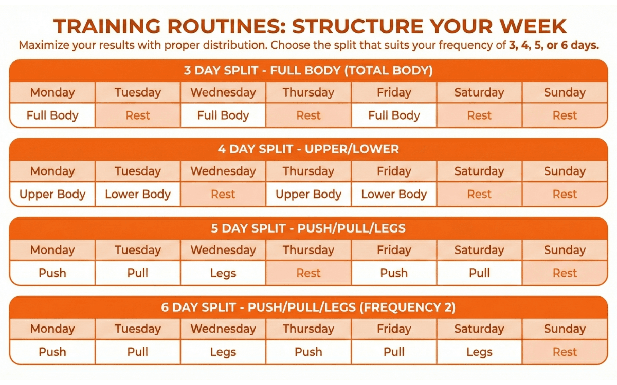 Best Workout Routines for Muscle Gain: Complete Weekly Strength Training Program 1 健身计划